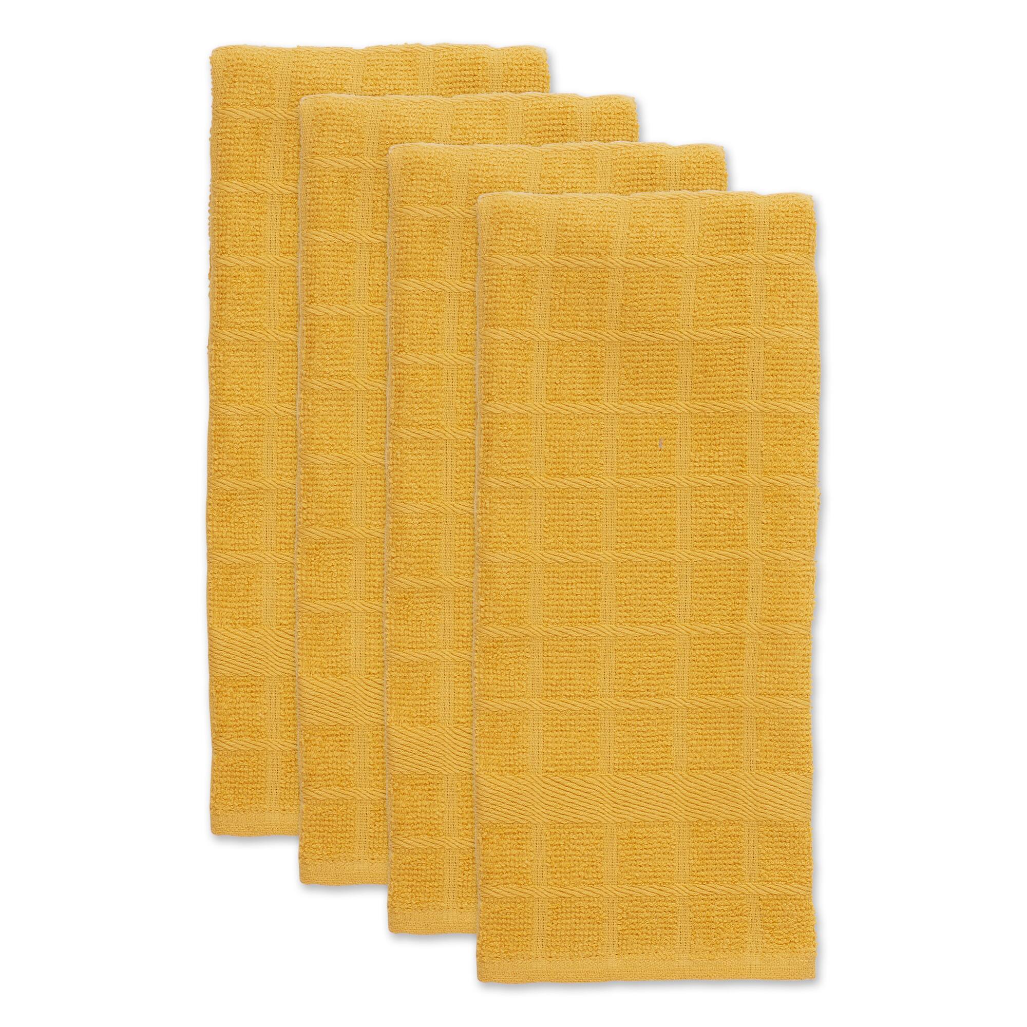 DII® Solid Windowpane Terry Dishtowels
